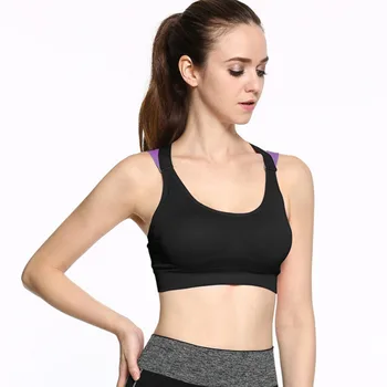

Woman Compression Padded Bra Spaghetti Strap Fast Dry Elastic Tank Top Bra