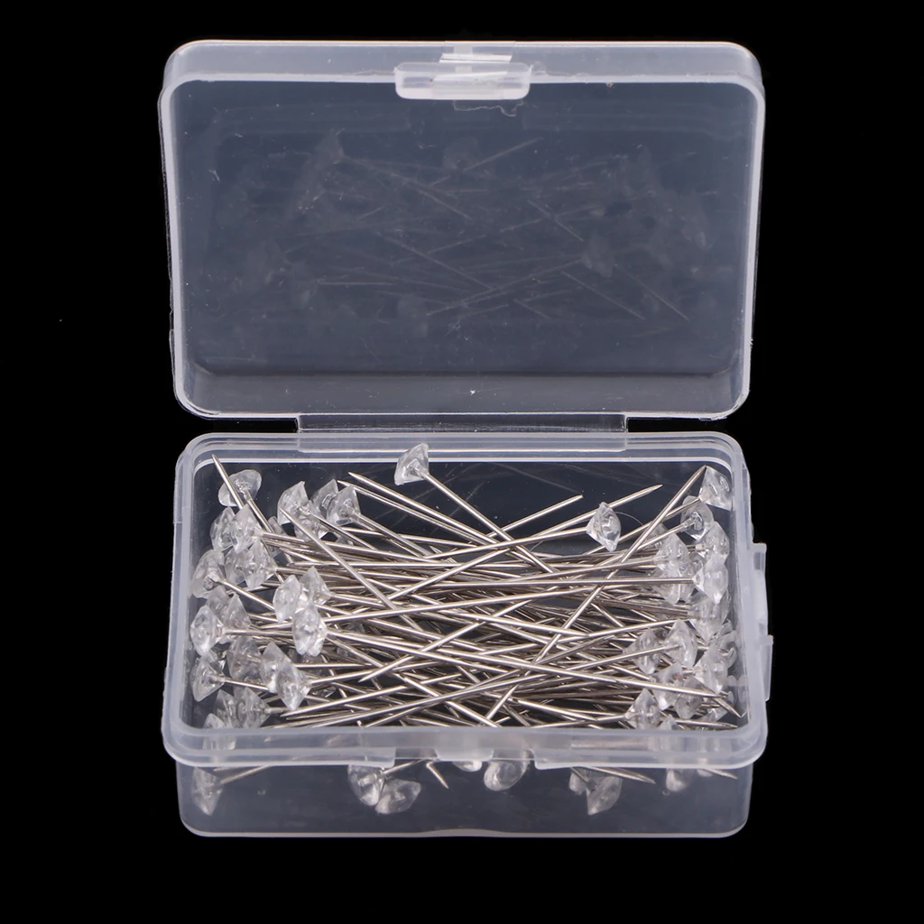 200 pieces Crystal Corsage Pins - Diamond - DIY for Wedding,Prom,Boutonniere,Dressmaking,Craft,Sewing,Flower,Floral Bouquet Pins