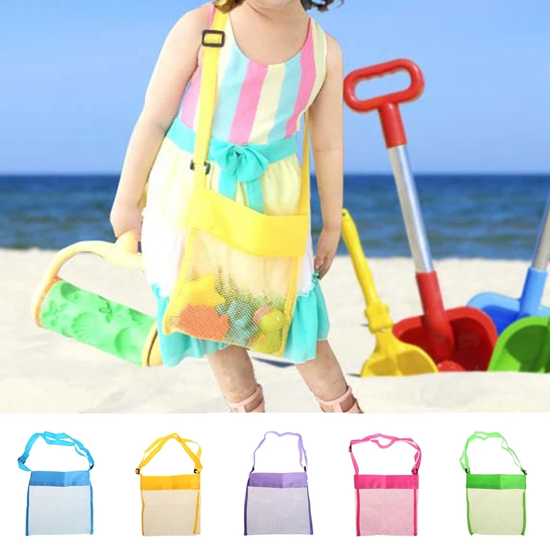 

Portable Kids Sand Away Mesh Beach Bag Shell Collection Carrying Toys Storage #BC15#