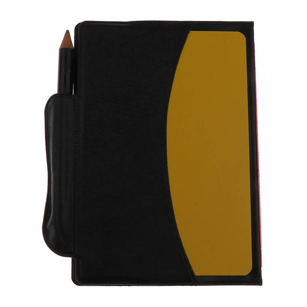 Whistle Soccer Scorecard Holder Referee Red & Yellow Warning Card Wallet 