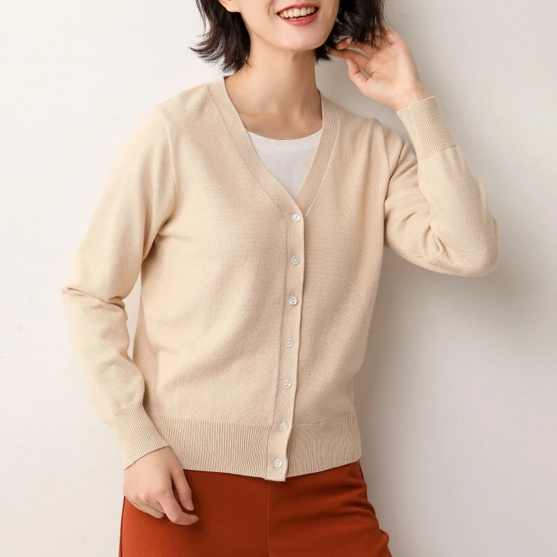 ZEHANGSEA2019 spring new wool knit cardigan thin section V-neck computer knit women's shirt short casual large size cardigan ZEHANGSEA2019 spring new wool knit cardigan thin section V-neck computer knit women's shirt short casual large size cardigan