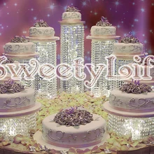 9 шт./партия кристально прозрачная акриловая подставка для торта-свадьба; для торта-Свадебная центральная часть