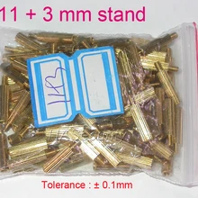 100 шт 11+ 3 мм латунная Статуэтка/brace/puncheon для камеры безопасности модуль печатной платы установка в сборе