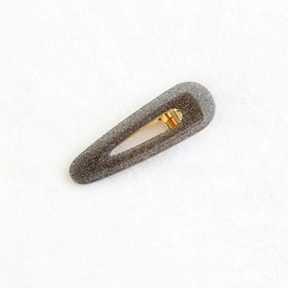 grey drop shape 1 шт., блестящий кулон, ацетат, капли воды, прямоугольные шпильки для девочек, Женские Геометрические заколки-утконосы, заколки для волос - Цвет: grey drop shape