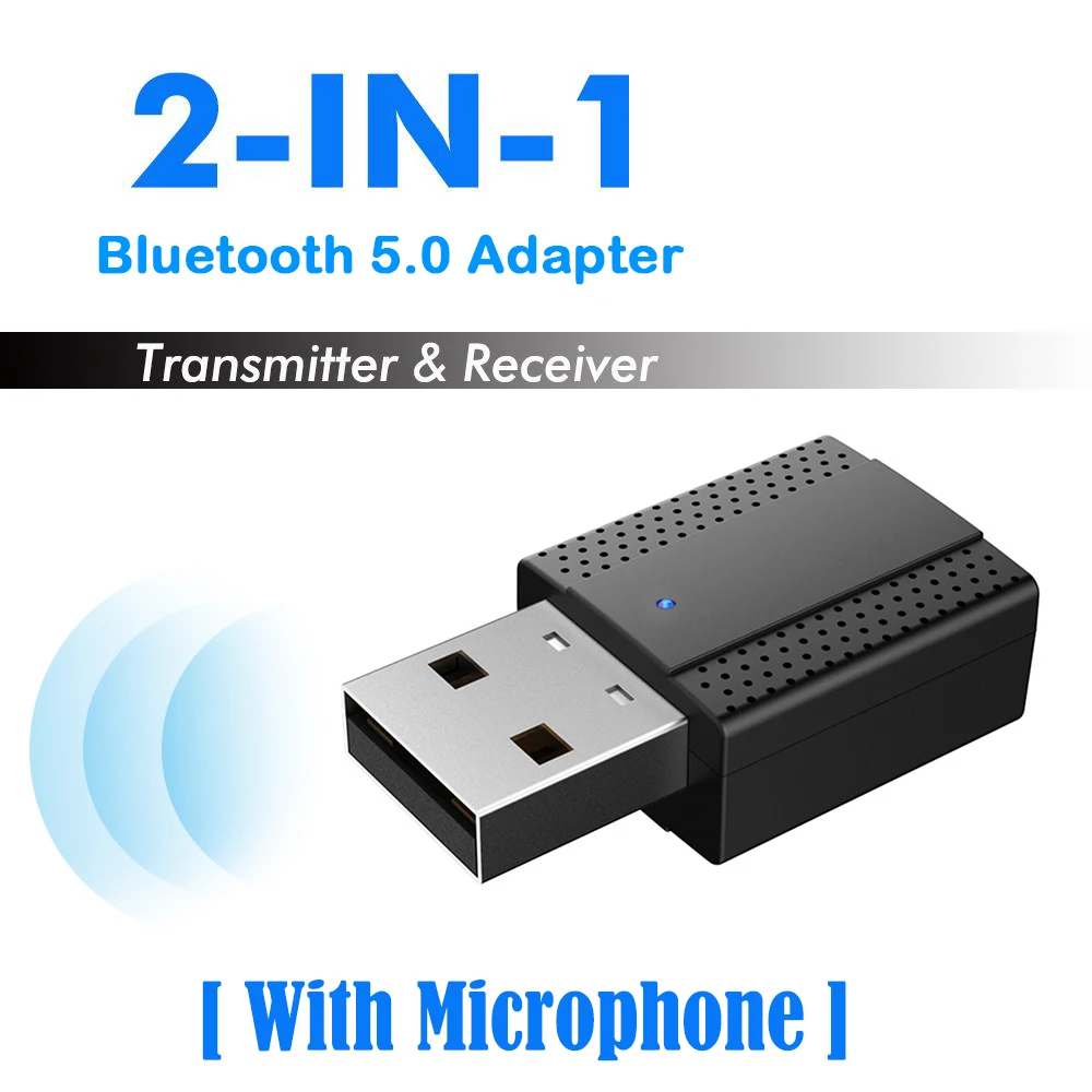 Bluetooth адаптер USB аудио приемник 5,0 с микрофоном передатчик для компьютера ТВ ноутбука проектор MP3 гарнитура и динамики с Bluetooth Bluetooth адаптер USB аудио приемник 5,0 с микрофоном передатчик для компьютера ТВ ноутбука проектор MP3 гарнитура и динамики с Bluetooth