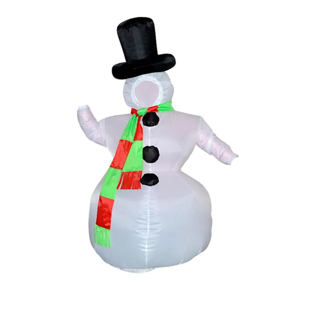 Игрушка для детей и взрослых вечерние униформы надувной Белый Снеговик Забавные костюмы Санта 165-190 см водонепроницаемый полиэстер Рождественская игрушка