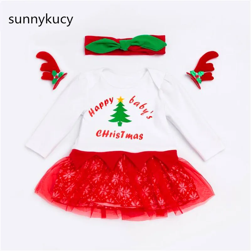 

sunnykucy 2018 New Christmas Long-Sleeved Snowflake Dress Baby Infant Clothes Children'S Clothing Spring And Autumn Hot Sale