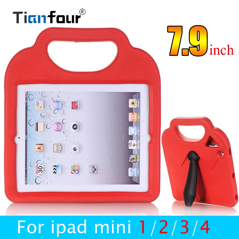 Tianfour EVA Shockproof Case for iPad Mini 1 2 3 4 7.9&quot Cartoon tie Stand Tablet Protective child kids | Компьютеры и офис