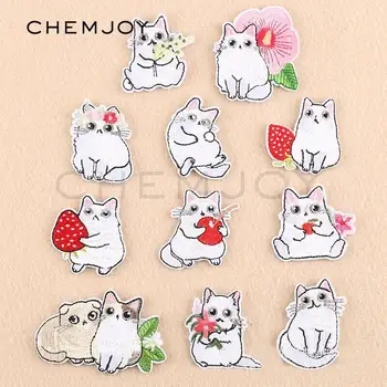 

Set of 11 Cute Cat Embroidery Patches for Clothes Iron on Patch Sew Clothing Applique Jeans Shoes Stickers Badges for Backpacks