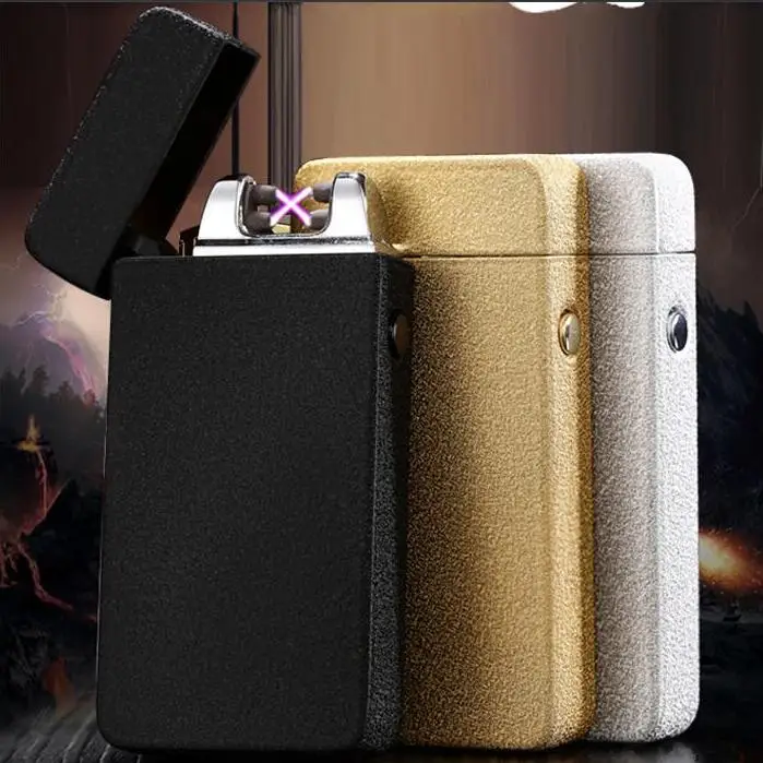 USB Charging Double Arc Pulse Cross Ligthers Metal Smoking Windpro Of Lighters Electronic Cigarette Cigar Lighter | Дом и сад