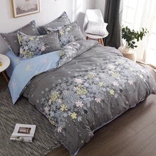 Домашний текстиль Кита из мультфильма серого цвета для пододеяльник наволочка для плоскопечатной машины для детей, детская, для мальчиков и девочек 3/4 шт. King Размеры набор постельного белья