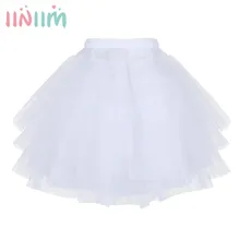 3 слоя девушки платье трапециевидной формы Чистая Нижняя юбка из кринолина, без застежки, для девочек, держащих букет невесты; платье для свадьбы Vestidos День рождения Юбка