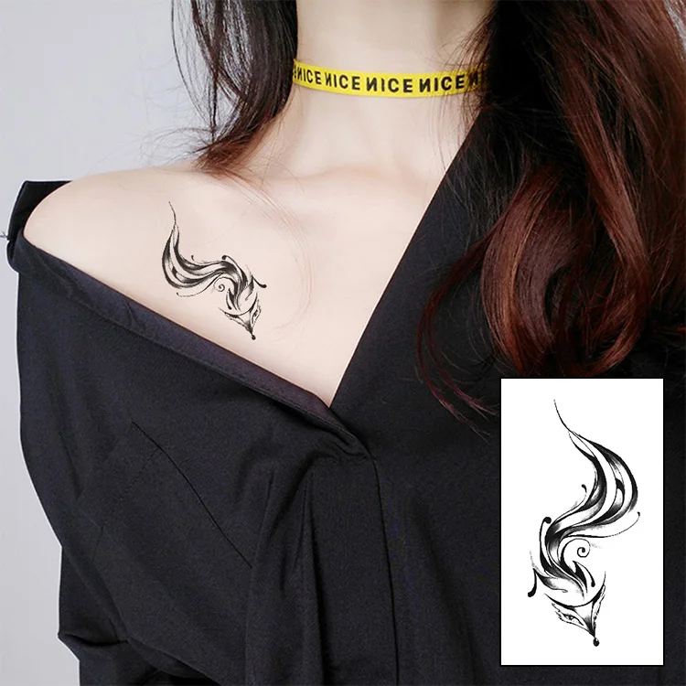 Black Fox модные водонепроницаемые временные татуировки наклейки Tatto мужчин и женщин
