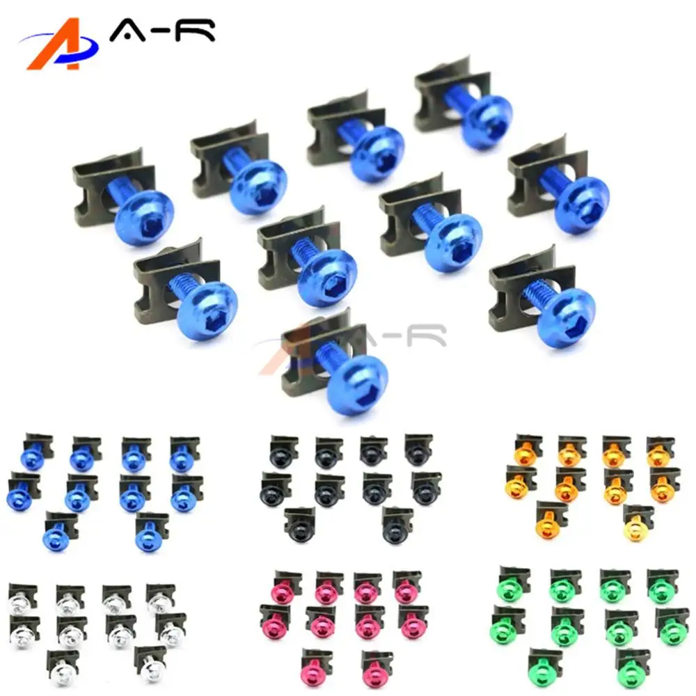 

Fairing Body Bolt 6MM Spire Speed Fastener Clips Screw Spring Nut for Kawasaki NINJA ZX6 ZX6R ZX6RR ZX7R ZX9R ZX10R ZX14R ZZR600