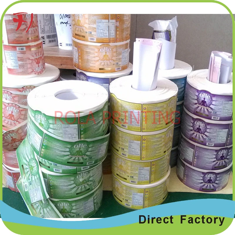 Aliexpress.com : Buy Permanent Vinyl Sticker, Colorful Roll Printing Adhesive Label, Custom Food ...