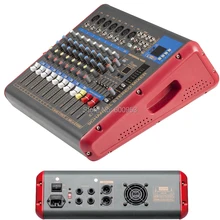 Pro 1200 Вт 9 канальный усилитель мощности цифрового микшера+ микрофон микшерный пульт 2 в 1 Функция