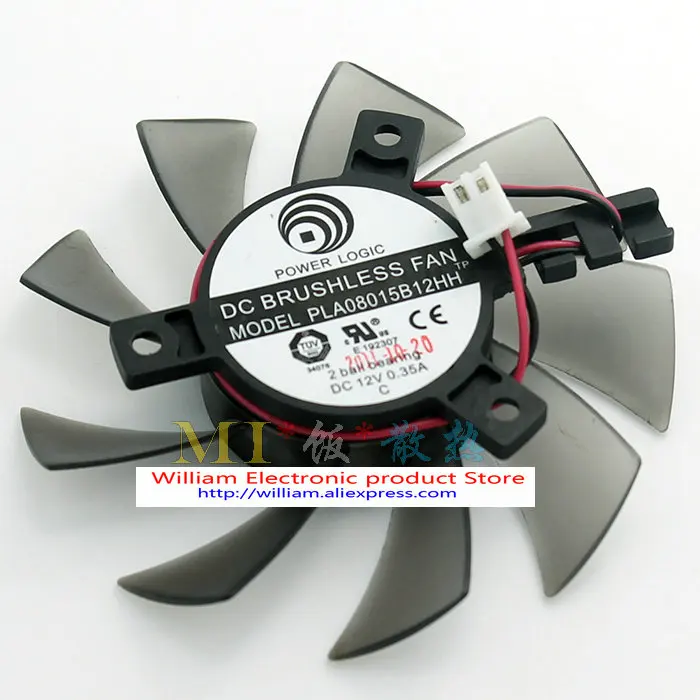 

Original PLA08015B12HH 12V 0.35A diameter 7.5CM pitch 4.2 graphics card fan