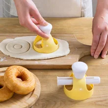 Пищевая ABS DIY Форма для пончиков с зажимом, пустотелая форма для хлеба, Пластиковая форма для выпечки десерта, печенья, кухонные инструменты для приготовления пончиков
