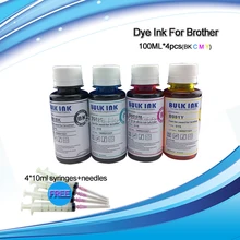 XIMO 4-100 мл бутилированные чернила для LC61 LC65 LC38 LC39 LC1100 для Brother DCP-165 DCP-385C MFC-790CW MFC-250C MFC-990CW и т. д