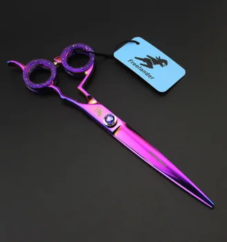 

7.0inchs Freelander 440C HB-9 nice pink color pet scissors