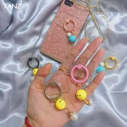 Прозрачный улыбающийся кулон Универсальный мобильный телефон стенд 360 палец кольцо Настольная подставка держатель модный роскошный