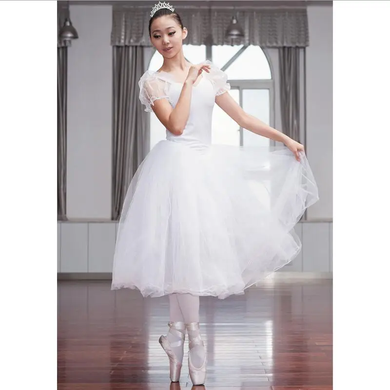 Профессиональный Балетный Лебединое озеро пачка вуалевый костюм балетная юбка для взрослых пышная белая классическая балетная юбка платье балетный костюм - Цвет: Белый