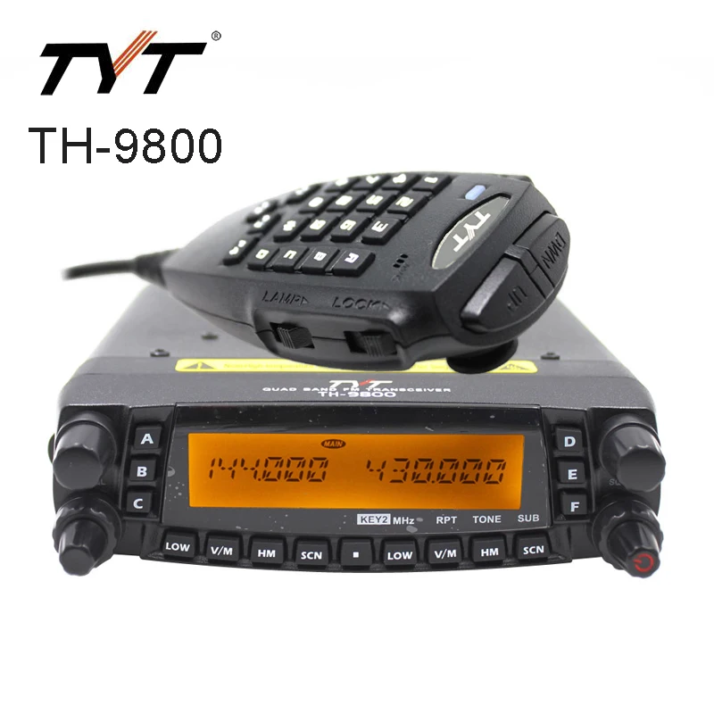 Tyt TH-9800 Автомобильная рация 50 Вт Quad band Long Range мощный грузовик Мобильная радиостанция ретранслятор автомобильной tyt th 9800