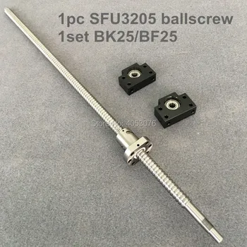 

SFU / RM 3205 Ballscrew - L650/700/750/800/850/900/950/1000mm with end machined + 3205 Ballnut + BK/BF25 End support for CNC