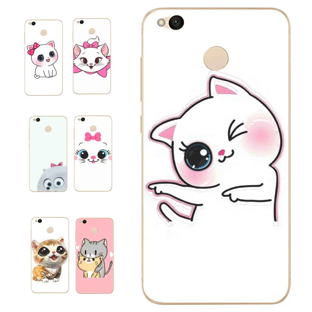MLCRIYG Soft Phone Case For Xiaomi Redmi 4X TPU Cute Cartoon Raccoon Cat Giraffe Cases Cover Painted Design Fundas B110 |