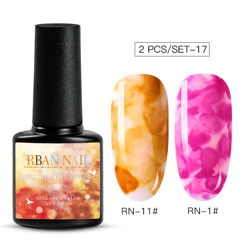 RBAN NAIL Blossom УФ-гель для ногтей Набор DIY цветущие цветы шаблон светодиодный Гель-лак для ногтей Полупостоянный гибридный УФ-лак - Цвет: ZH04540