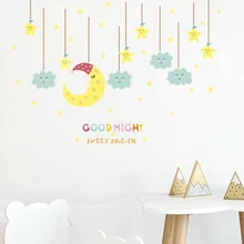 Best Offers Good Night Sweet Dream Moon Stars Wall Stickers For Nursery Kids Room Bedroom Accessories DIY Decor Mural Wall Art Decal Best Offers Good Night Sweet Dream Moon Stars Wall Stickers For Nursery Kids Room Bedroom Accessories DIY Decor Mural Wall Art Decal