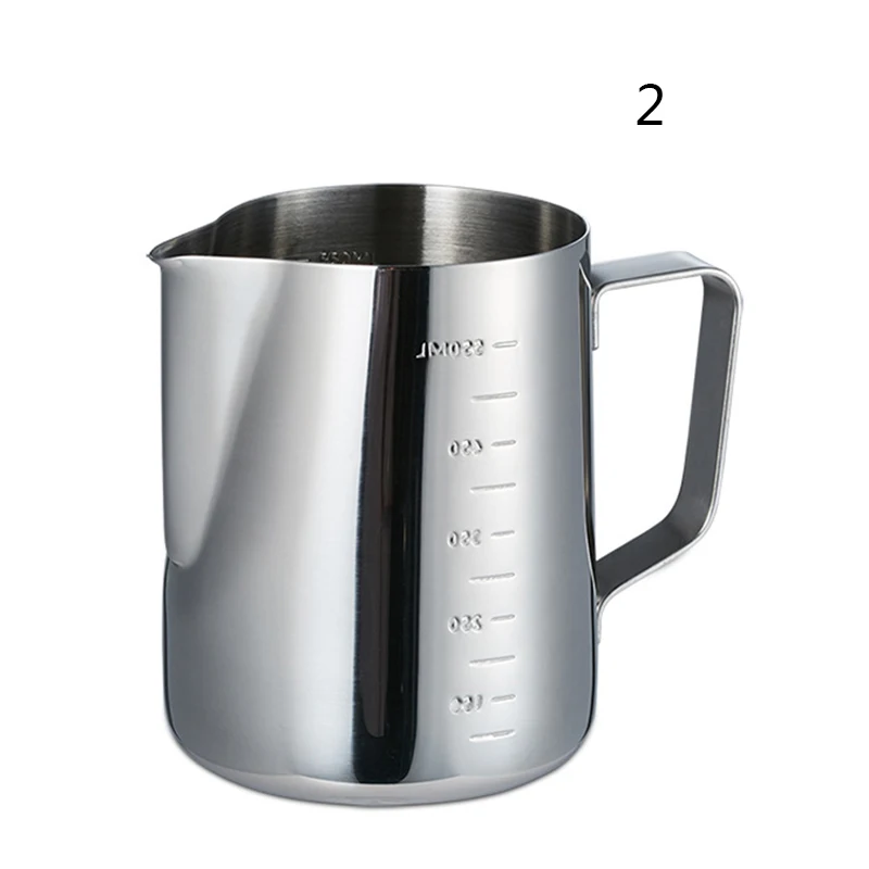550ml Горячее предложение, кувшин для приготовления кофе и молока, сгущенный кувшин из нержавеющей стали для латте, художественный кувшин со шкалой HY99 AP09 - Цвет: 550ml