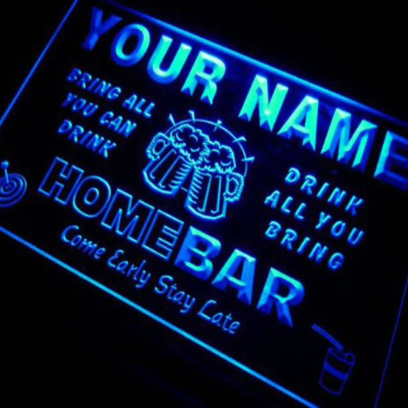 

Personalized Custom Family Bar & Grill Beer Home Gift Neon Sign