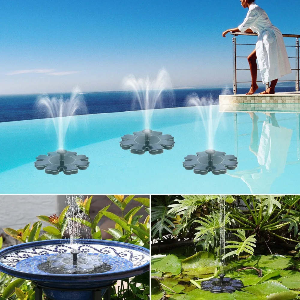 Открытый Солнечный фонтан насос Birdbath фонтан погружной насос для сада патио пруд украшения