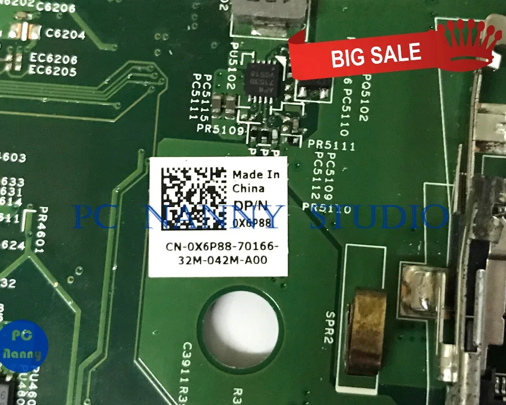 X6p88 para Dell Pcnanny Inspiron Ddr3 N5040 Laptop Motherboard Testado 0x6p88 15n 48.4ip01.011 - Imagem 2