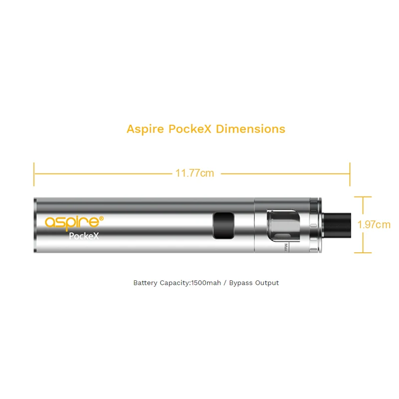  Aspire PockeX electronic cigarette vaporizer set Ego Aio vape starter kit e pipe mech vape pen kit 