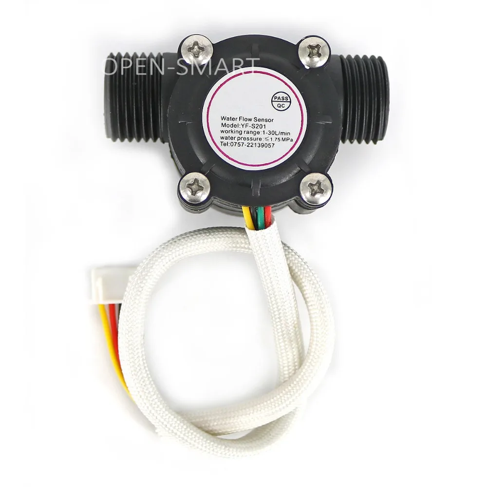 G1/2 Датчик расхода воды зал расходомер датчик температуры для Arduino турбины расходомер измерения температуры/поток воды XH-4P