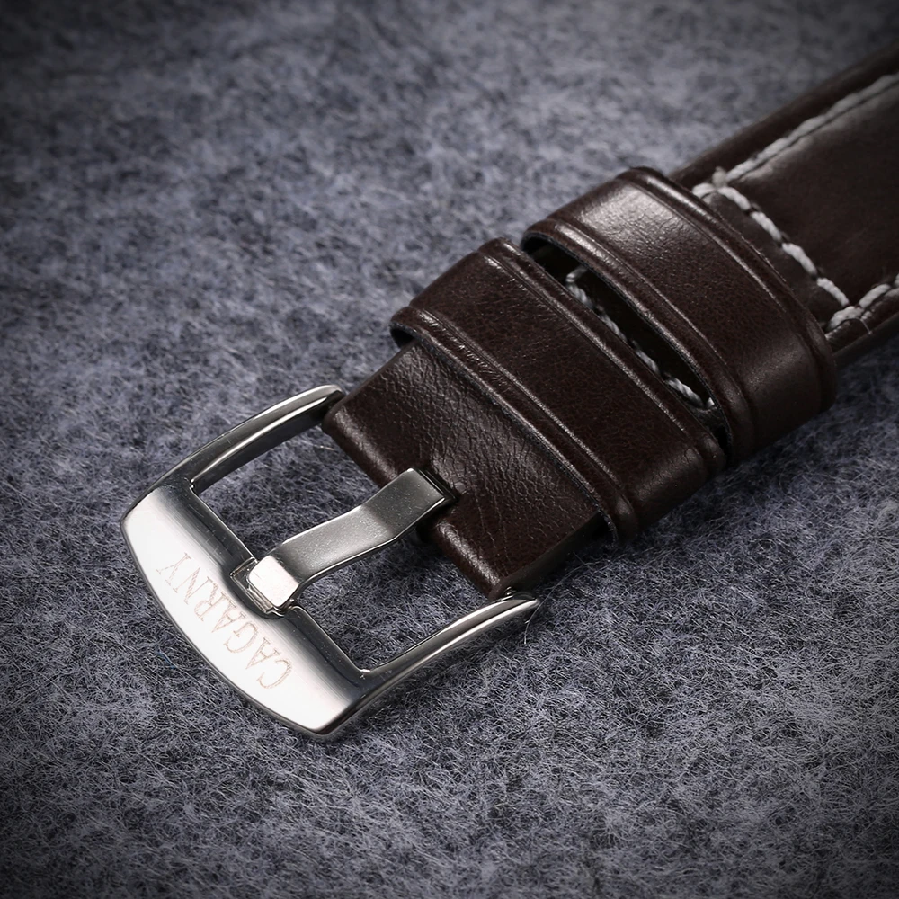 classic design high quality quartz watch men japaness movement genuine leather strap mens watches drop shipping (10)