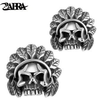 

ZABRA Authentic 925 Sterling Silver Skull Skeleton Earring Studs Set For Men And Women Small Earrings Punk Retro Jewelry