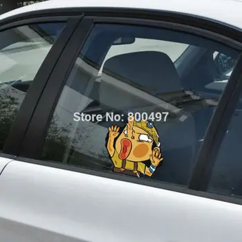 

10 x Newest Car Styling Usop Hitting the Glass Car Stickers Car Decals for Toyota Chevrolet Volkswagen Tesla BMW Lada