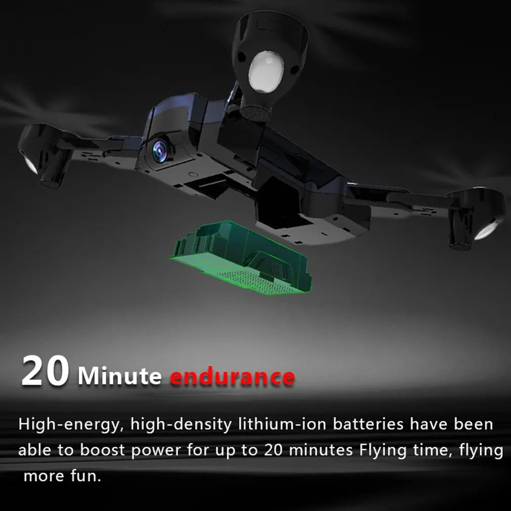 

F196 RC Drone with 2.0MP HD Camera Optical Flow Localization Foldable Quadcopter Wi-Fi 1100mAh Battery Headless Mode Aircraft z