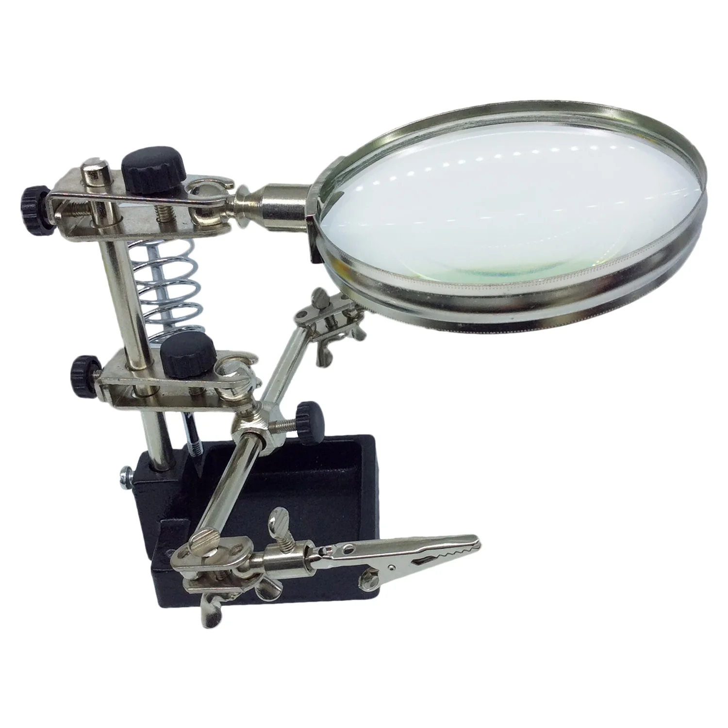 Hand Pliers Magnifier Iron Frame Lens Magnifier Tool Magnifying Glass