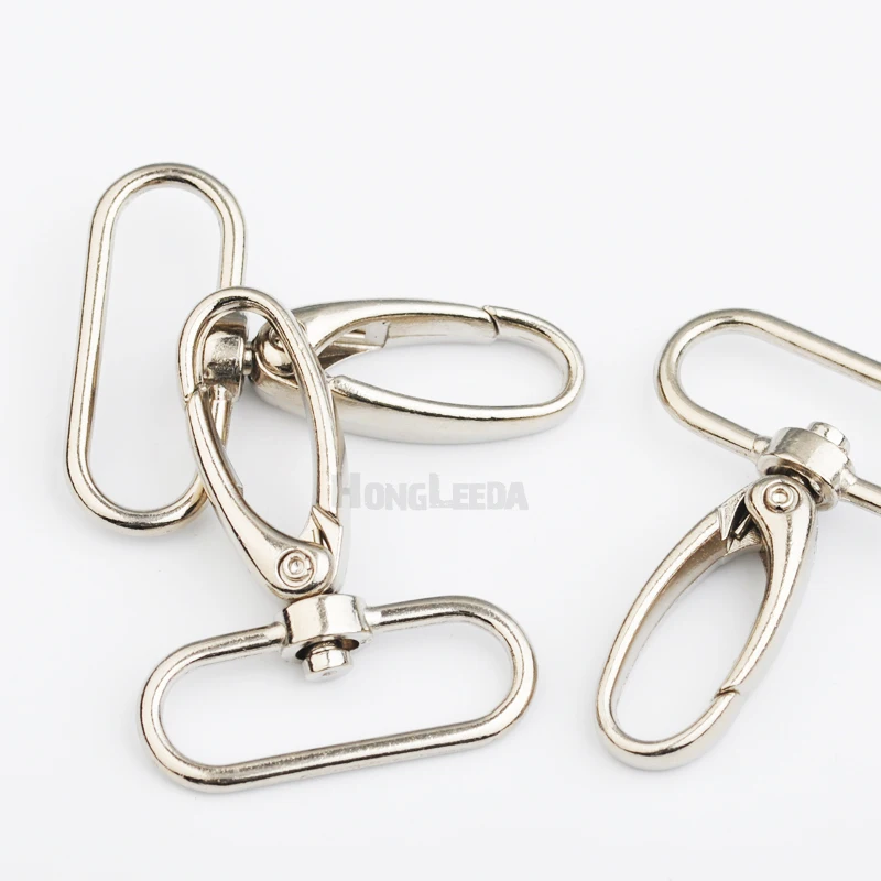 30 개/몫 32mm 1.25 인치 실버 니켈, 골동품 황동 합금 회전 걸쇠 스냅 키 후크 DIY 키 체인 링 클립 버클 HK-012