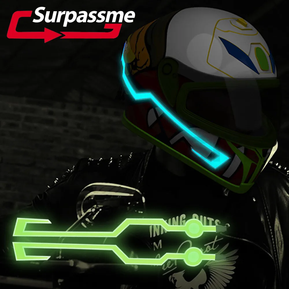 Мотоциклетный шлем с подсветкой водонепроницаемый прочный мотоцикл ночной езды