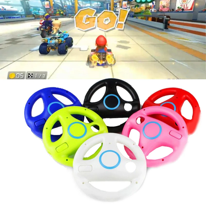 

Gasky 6 colors Racing Game Round Steering Wheel Remote Controller for Nintendo for Wii children Halloween Gift
