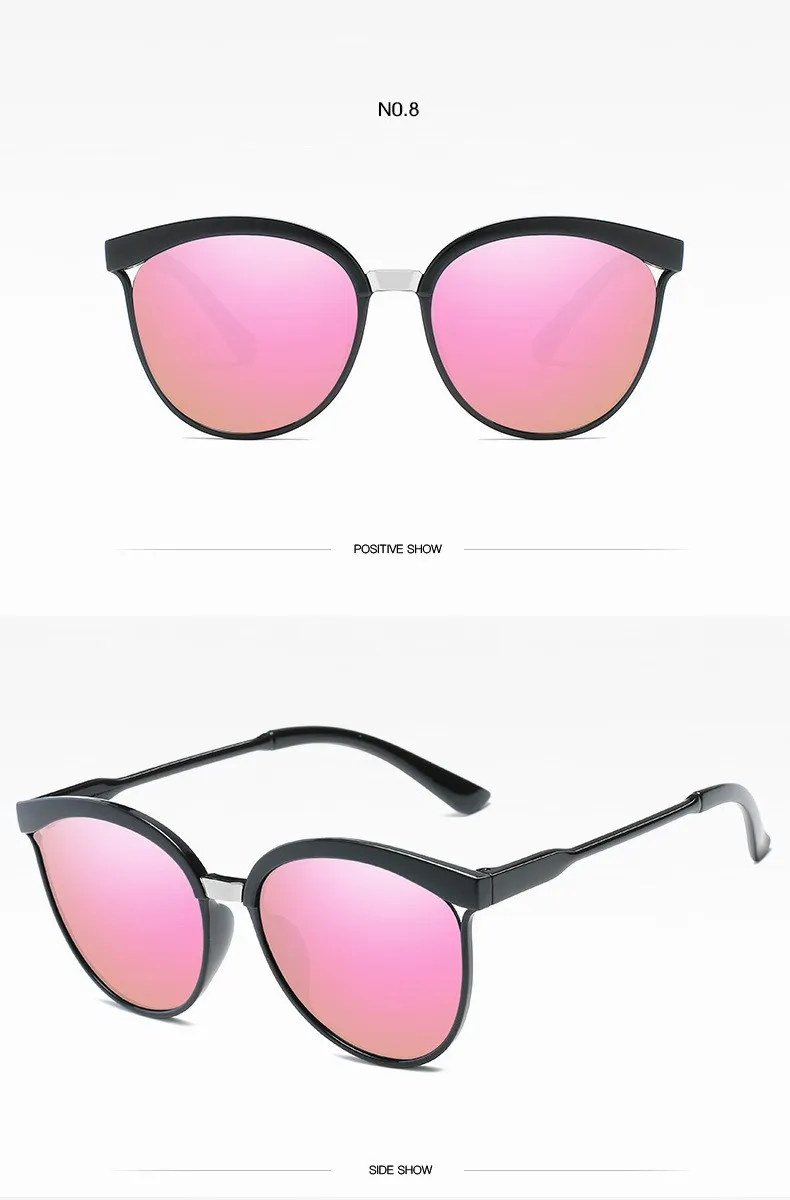 rose gold sunglasses 2022 Sunglasses Women Brand Designer Fashion Coating Mirror Sexy Cat Eye Sun Glasses for Female Cheap Clearance Is Limited round sunglasses