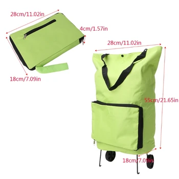 

Shopping Lightweight Trolley Bag Folding Wheels Travel Portable Luggage Fashion