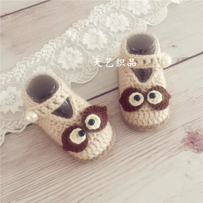 Hand-woven cotton thread shoes, buckles, single shoes, baby shoes, baby shoes, soft soles, 0-1 year old spring and autumn style