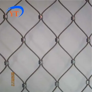 

Customized flexible balustrade stainless steel wire rope mesh / cable mesh