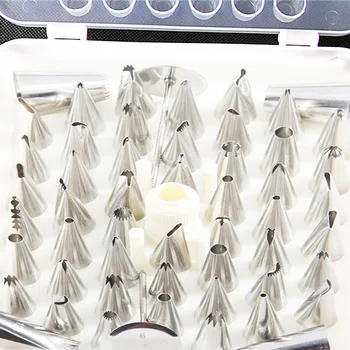 

52 Pcs Baking Tools Stainless Seamless Flower Mouth Decorating Kit Creamy Mouth Cake Decoration Mold Moulds Aid Guide Bakeware